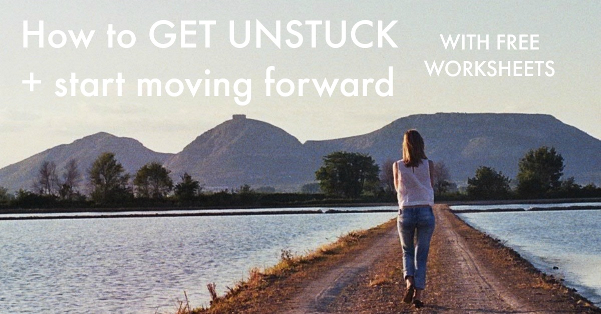 Feeling stuck? Struggling to move forward? In a bit of a funk? Here's 15 ways to get unstuck and start moving forward, including some super useful FREE worksheets http://oneinfinitelife.com/how-to-get-unstuck/